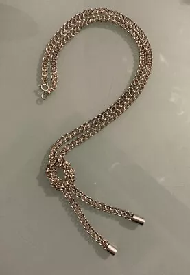 VINTAGE 40 Grams STERLING SILVER 925 NECKLESS CHUNKY CHAIN INFINITY KNOT 56 Cm • £85