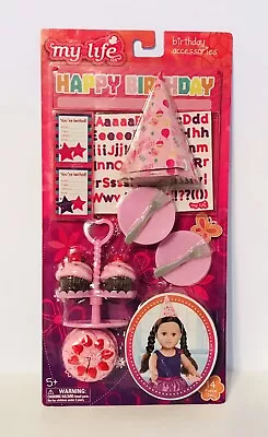 My Life As BIRTHDAY ACCESSORIES Play Set 14 Piece Playset Cake Cupcakes • $15.99