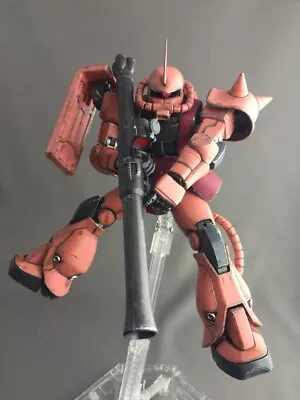 GUNDAM Zaku II Char Ver. 2.0 1:100 MG BANDAI Model Kit Weathering Painted • $89.99