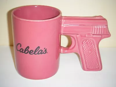 Cabelas Pistol Grip Handle Pink Ceramic Coffee Mug • $22.49