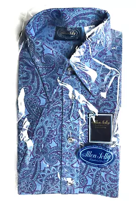 Vintage Allen Solly Golf Shirt M Lisle Paisley T-shirt Polo 1960s UNUSED BH • £50