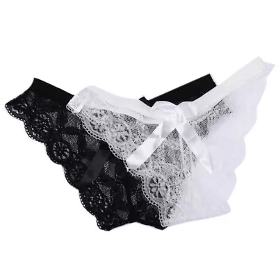 Women Lingerie G String Lace Underwear Femal Sexy T-back Thong Sheer Panti_hg • £5.88