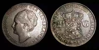 NETHERLANDS 1931 2 1/2 Gulden F/VF • $29.95