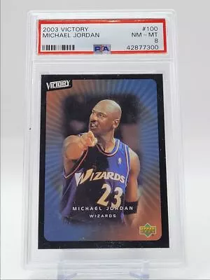 Michael Jordan 2003-04 Upper Deck Victory Basketball Wizards Psa 8 Q0028 • $1