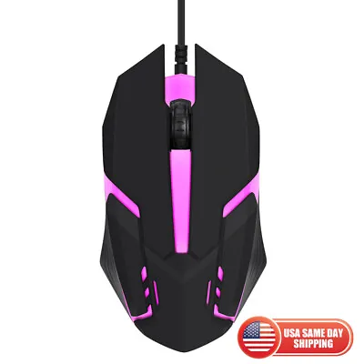 Gaming Mouse RGB LED Backlight USB Wired Gamer Mouse Optical Mice For PC Laptop • $6.39