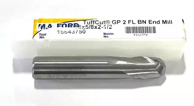 M.A. Ford 7/16  Carbide Ball Nose End Mill 2 Flute Stub Length USA Made 16655 • $33.99