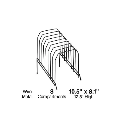 MyOfficeInnovations Metal Incline Desktop File Sorter 8 Compartments Black • $11.65