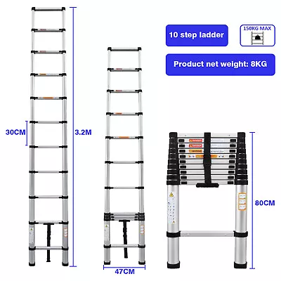 Alu / Stainless Steel Lightweight Collapsible Ladders Multi-Purpose Versatility  • $71.07