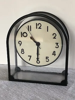 Vtg. Michael Graves Memphis Alarm Clear Plastic W Metal Frame Clock Great Design • $40.95