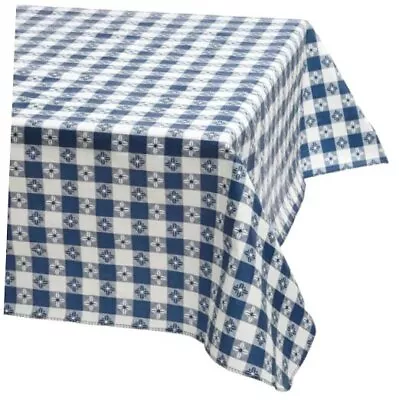  Checkered Tabletop Collection EcoVinyl Tablecloth 52x70 52x70  Blue • $11.31