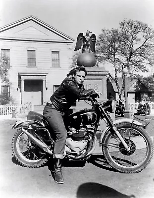 Marlon Brando On Triumph Motorcycle 1953 Movie The Wild One • $10.99