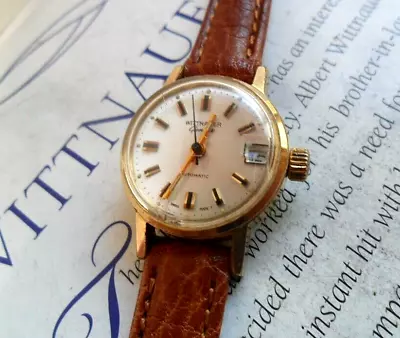 Vintage 1970's Lady's Wittnauer Geneve Swiss Automatic Mechanical Watch Runs • $5