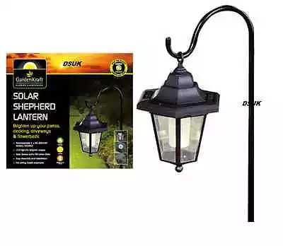 Solar Shepherd Lantern Solar Powered Led Light Hanging Garden Ornament Outdoor • £10.95