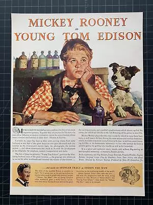 Vintage 1940 “Young Tom Edison” Film - Mickey Rooney • $23