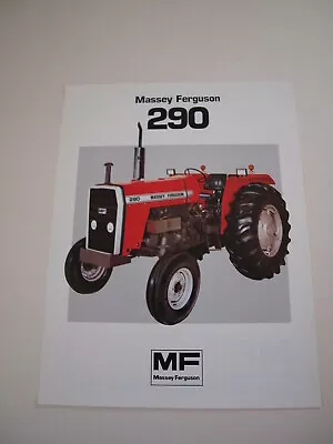 Massey-Ferguson MF 290 Tractor Color Brochure Spec Sheet MINT '83 • $14.99