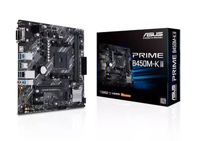 ASUS AMD B450 PRIME B450M-K II (Ryzen AM4) Micro ATX Motherboard With M.2 Suppor • $179