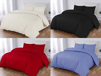300 Thread Count Egyptian Cotton Duvet Cover Set With Pillowcases • £19.95