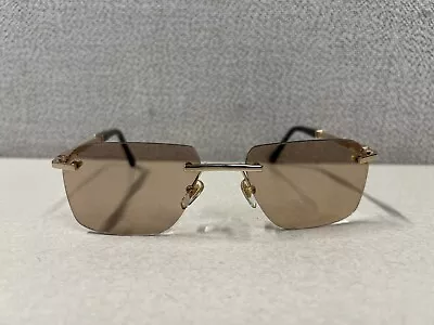 Zilli ZI60071 Men’s Titanium Gold & Black Sunglasses No. 204 Made In France • $200