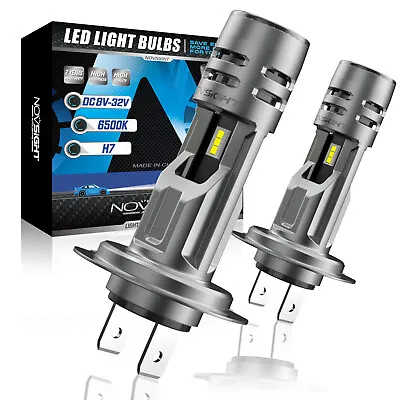 $35.79 • Buy NOVSIGHT H7 Compact LED Headlight Globe Canbus Bulb Kit 12000LM Xenon White Beam