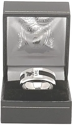 £22.95 • Buy Liverpool Fc Stainless Steel Black Inlay Band Ring Size Large Gift Boxed Lfc