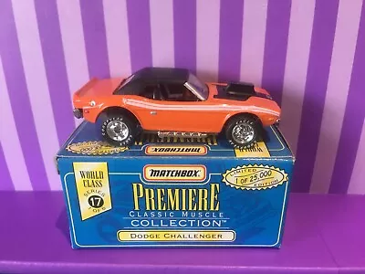 Matchbox Premiere Collection Dodge Challenger ORANGE DIECAST FREE SHIPPING • $13.99