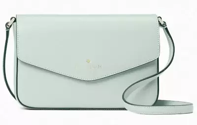 Kate Spade Sadie Envelope Crossbody Mint Green Leather Aquamarine K7378 NWT $279 • $84.99