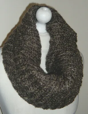 £6.76 • Buy Brown 70% Wool Knitted Infinity Short Scarf Double Layer Cowl Neck Warmer Snood