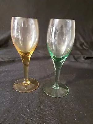 2 Port/Sherry Glasses Coloured Stems • £3.70