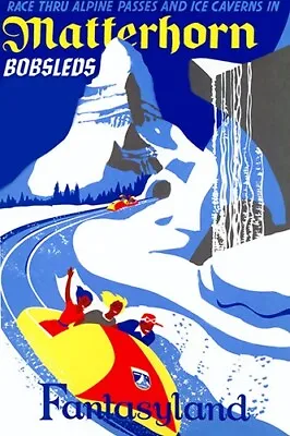 Disneyland Matterhorn Attraction Poster Print • $19.99