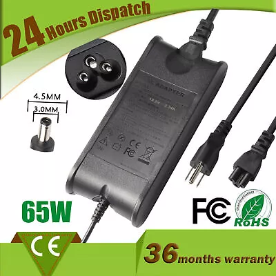 $11.99 • Buy 65W For Dell Inspiron 15 3000 5000 7000 Series Laptop Power Supply Charger Watt