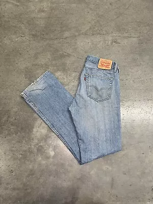 Levi's 527 Low Rise Boot Cut Blue Denim Jeans Mens Size 33 X 34 100% Cotton • $22