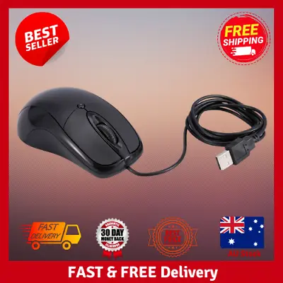 $5.37 • Buy Wired Mouse For PC Laptop Computer Wheel-Black USB Optical Wired Mouse Scroll