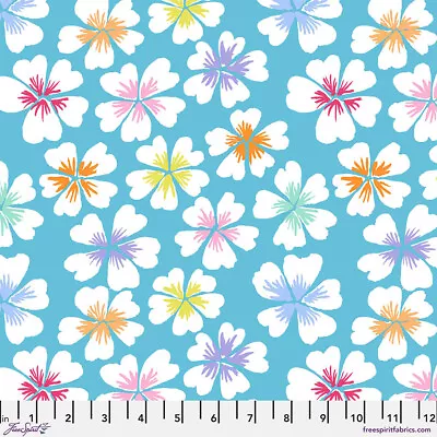 New! Spring 2024 Kaffe Fassett Petals Gp201 Sky Cotton Floral Fabric 1/2 Yd • $6.40