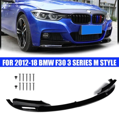 Front Bumper Spoiler Splitter Lip For BMW F30 3 Series M Sport 2012-2018 • $79.99