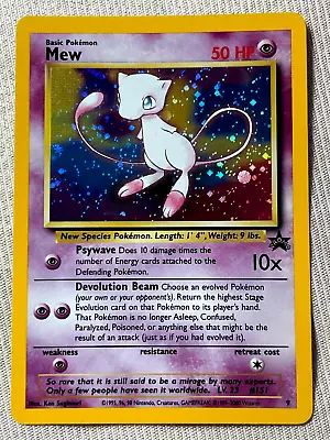 Pokémon Holographic WOTC  Black Star  Promo #9 Mew (English) NM Card • $29.95