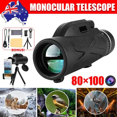 $24.95 • Buy 80X100 Zoom Lens Starscope Night Vision Monocular Telescope Phone Camera Tripod