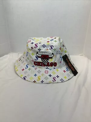 NWT Chicago Bulls White-Colorful Bucket “Louis Vuitton” Type Hat-Colorful • $22.99