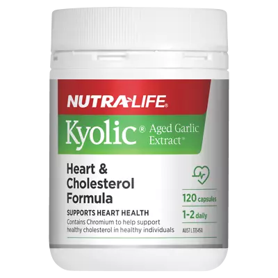 Nutra-Life Kyolic Aged Garlic Extract Heart & Cholesterol Formula 120 Capsules • $30