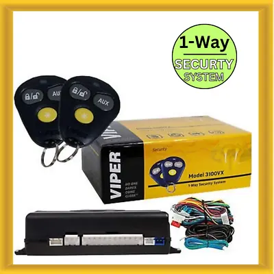 Viper VI-3100VX Keyless Entry Car Alarm 1 Way Security System With 2 Remotes • $48.95