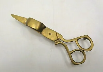 Antique Footed Brass Candle Snuffer Scissors Vintage Solid Brass • $18.95