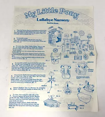 VINTAGE MLP My Little Pony Instructions For Lullabye Nursery • $14.63