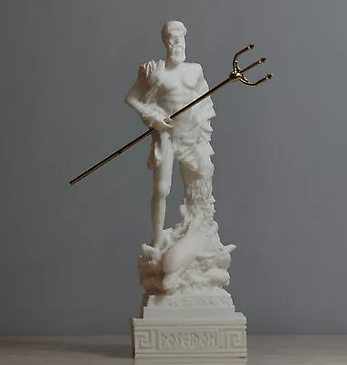 $34.70 • Buy Poseidon Greek God Of The Sea Neptune Statue Sculpture Figurine Handmade 6.5in