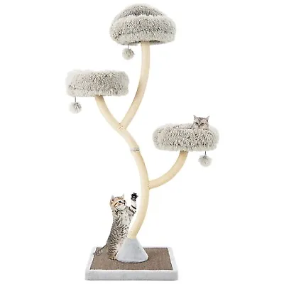 4-Layer Cat Tree Climbing Tower Sisal Scratching Posts & Board Activity Center • £109.95