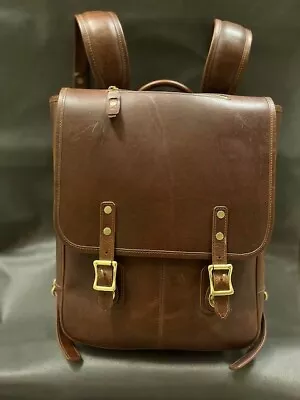 J.W. Hulme Continental Leather Backpack- Brown • $375