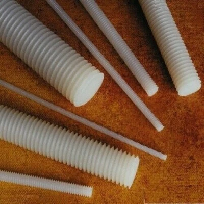 £14.34 • Buy 1 Meter Nylon Plastic Threaded Rod Bar Studding Stud M4 M5 M6 M8 M10 M12 M16 M20