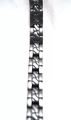 Christmas Sale! Mens 8.5 Inch Silver Rope Healing Magnetic Therapy Link Bracelet • $15.99