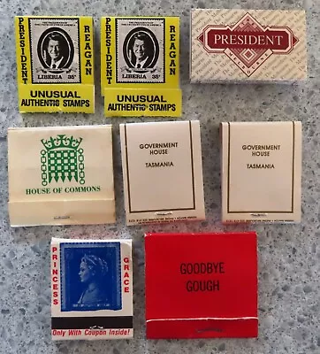 Vintage Matchbooks & Match Boxes: POLITICAL / RELATED  X  8  ......  Free Post • $7.95