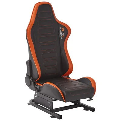 $537 • Buy X-Rocker Chicane 83cm Adjustable Racing Gaming Chair Office Seat Black/Orange