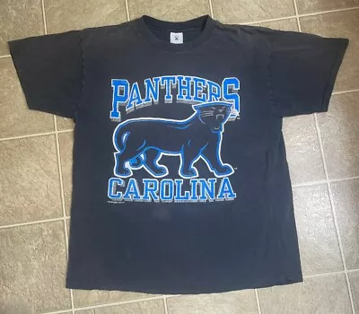 Vintage Carolina Panthers Tshirt Sz Xl Faded Made In Usa • $28.65