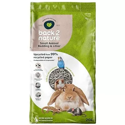 Back 2 Nature Small Animal Bedding And Litter Grey20L • £13.99